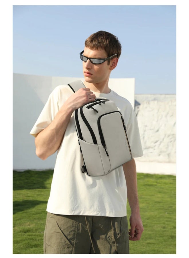 BANGE 7868 Grey New High Quality Lightweight Shoulder Bags Waterproof Anti Theft Crossbody Shoulder Bag Men's Crossbody Bag - Image 2